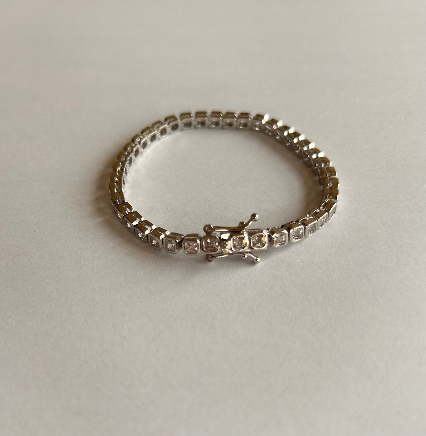 Chunky square diamanté bracelet