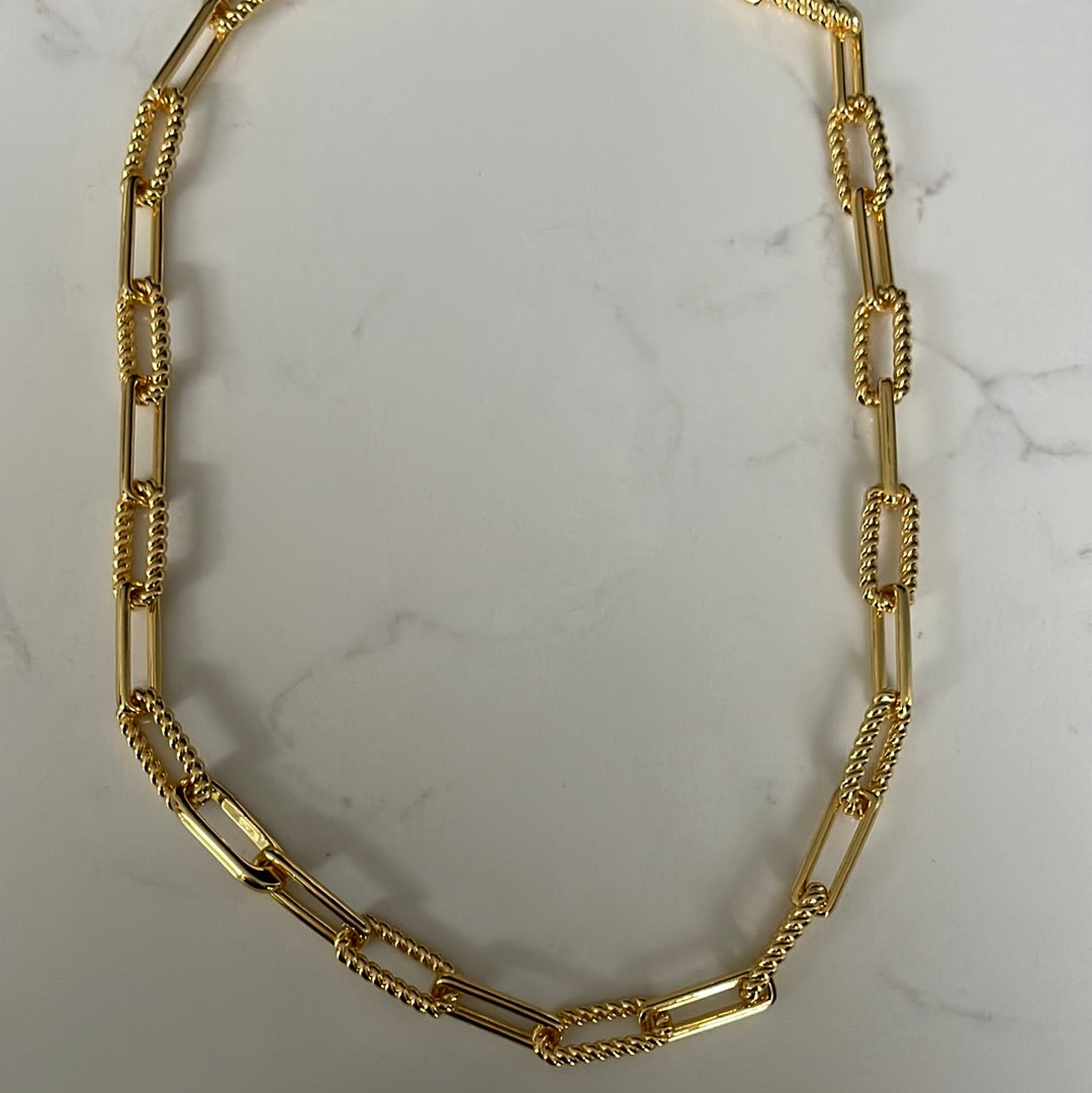 Bamboo gold necklace 02