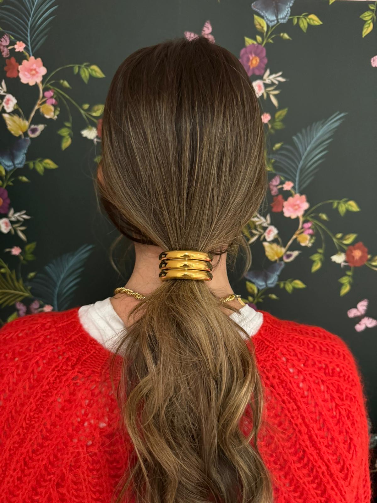 Gold / silver hair bobble A1