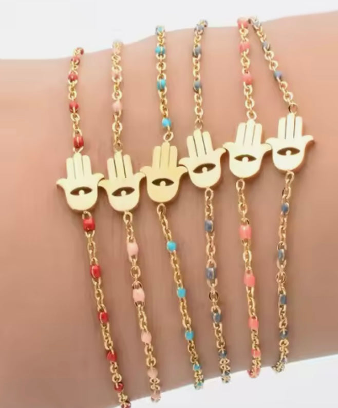 Beaded Hamsa bracelet 03