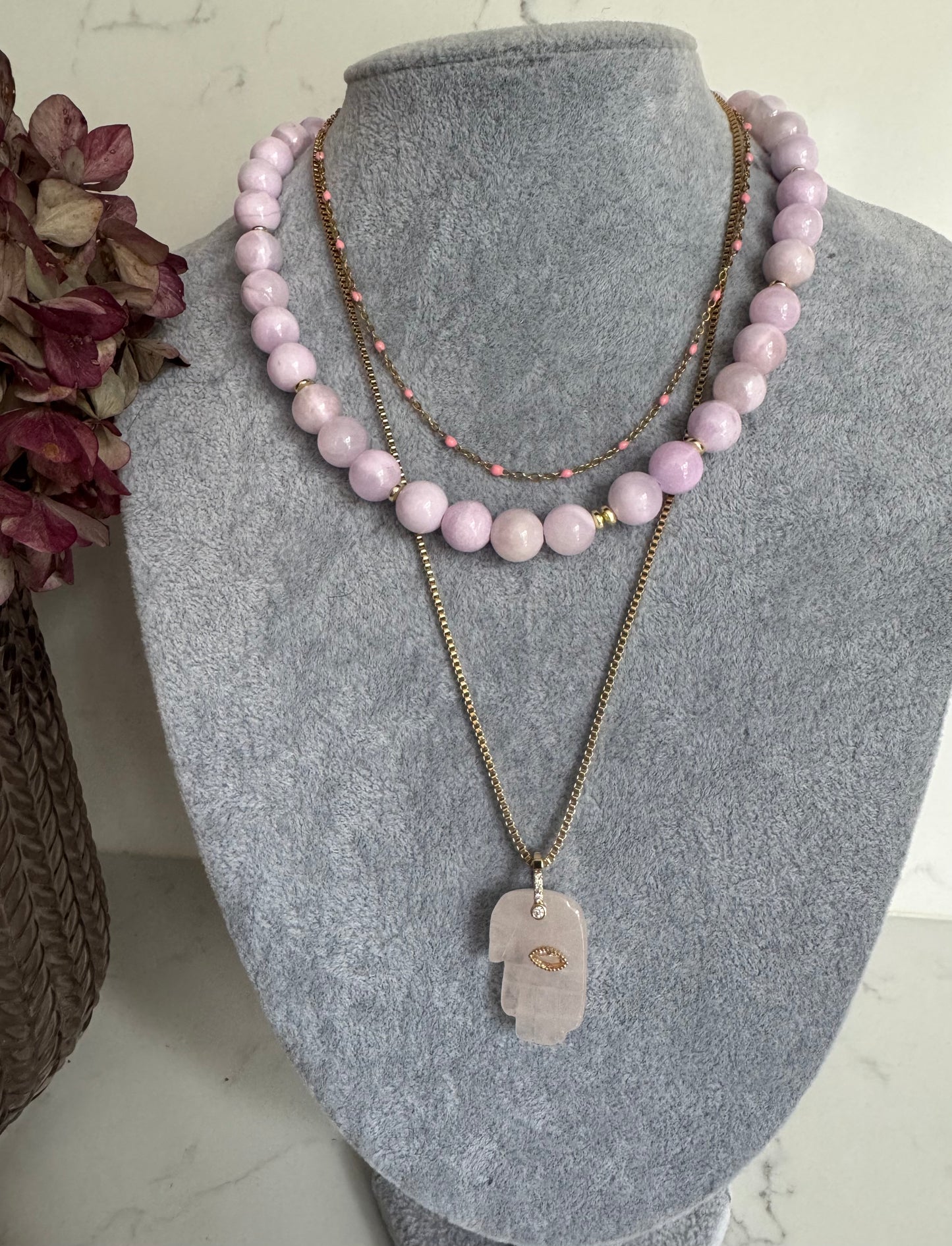 Pastel beaded necklaces B7