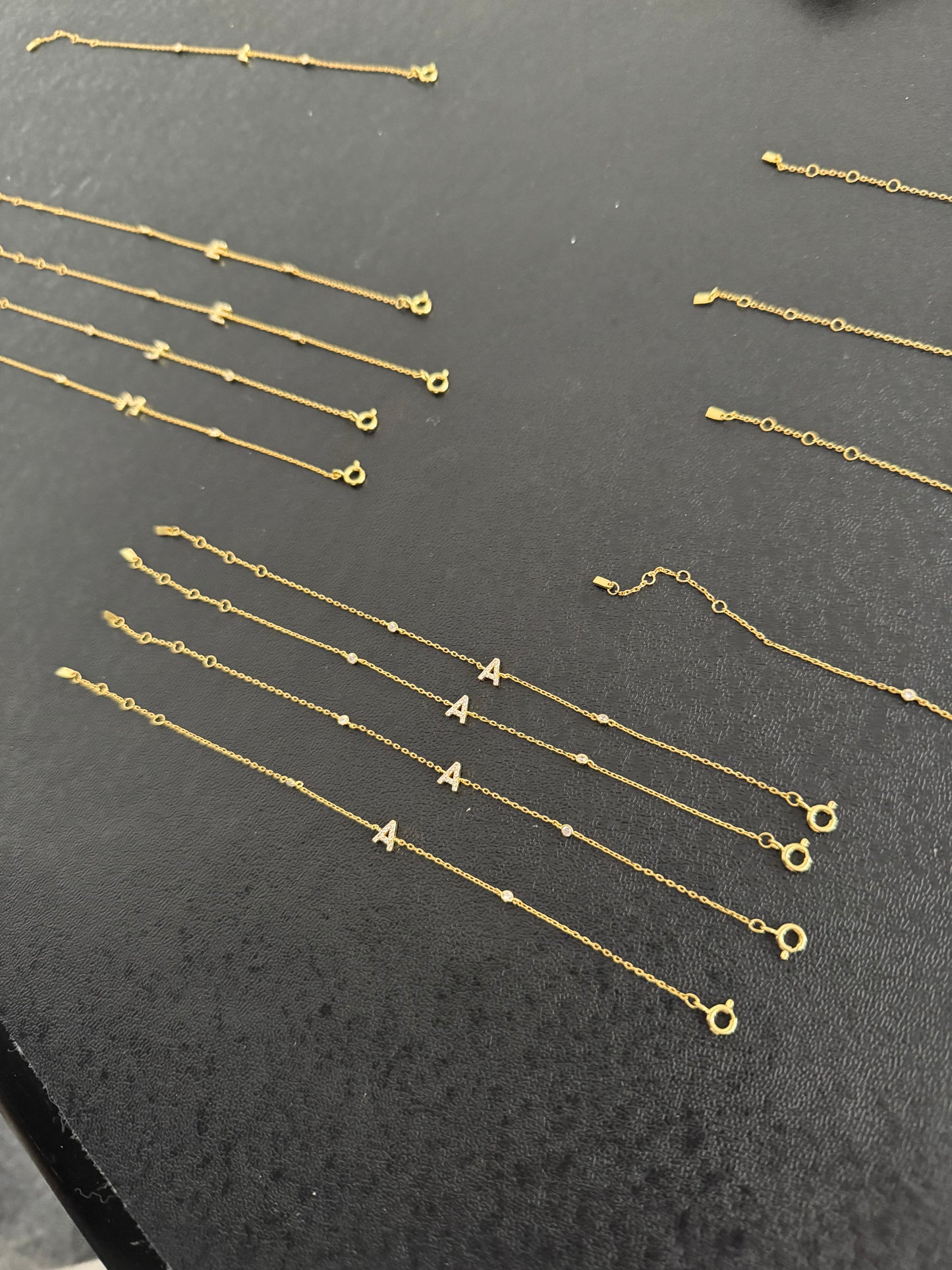 Initial diamond bracelet