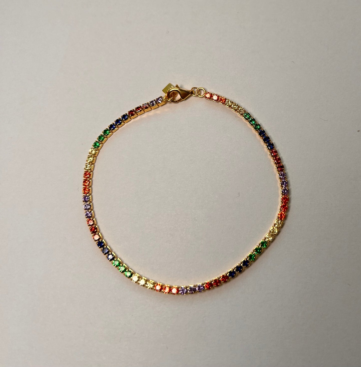 Multicoloured diamanté bracelet
