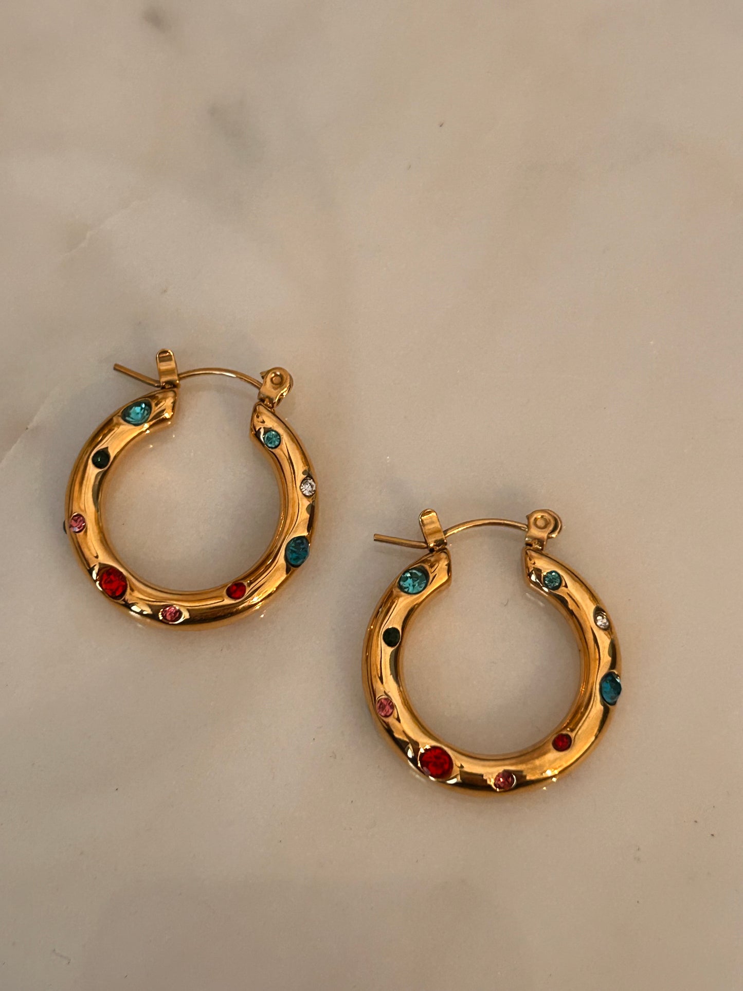 Slim multicoloured hoop 53