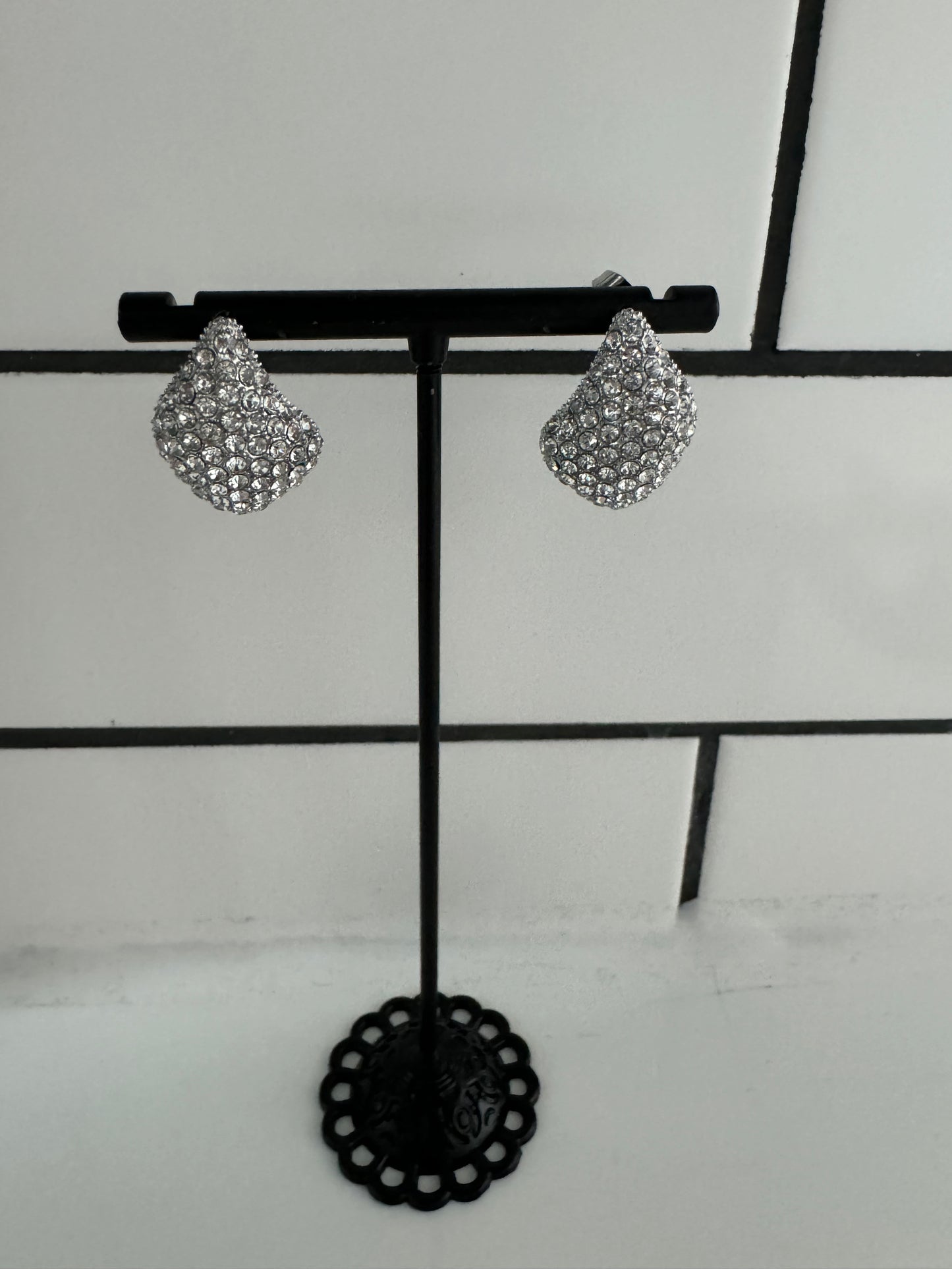 Diamanté chunky statement earring 98