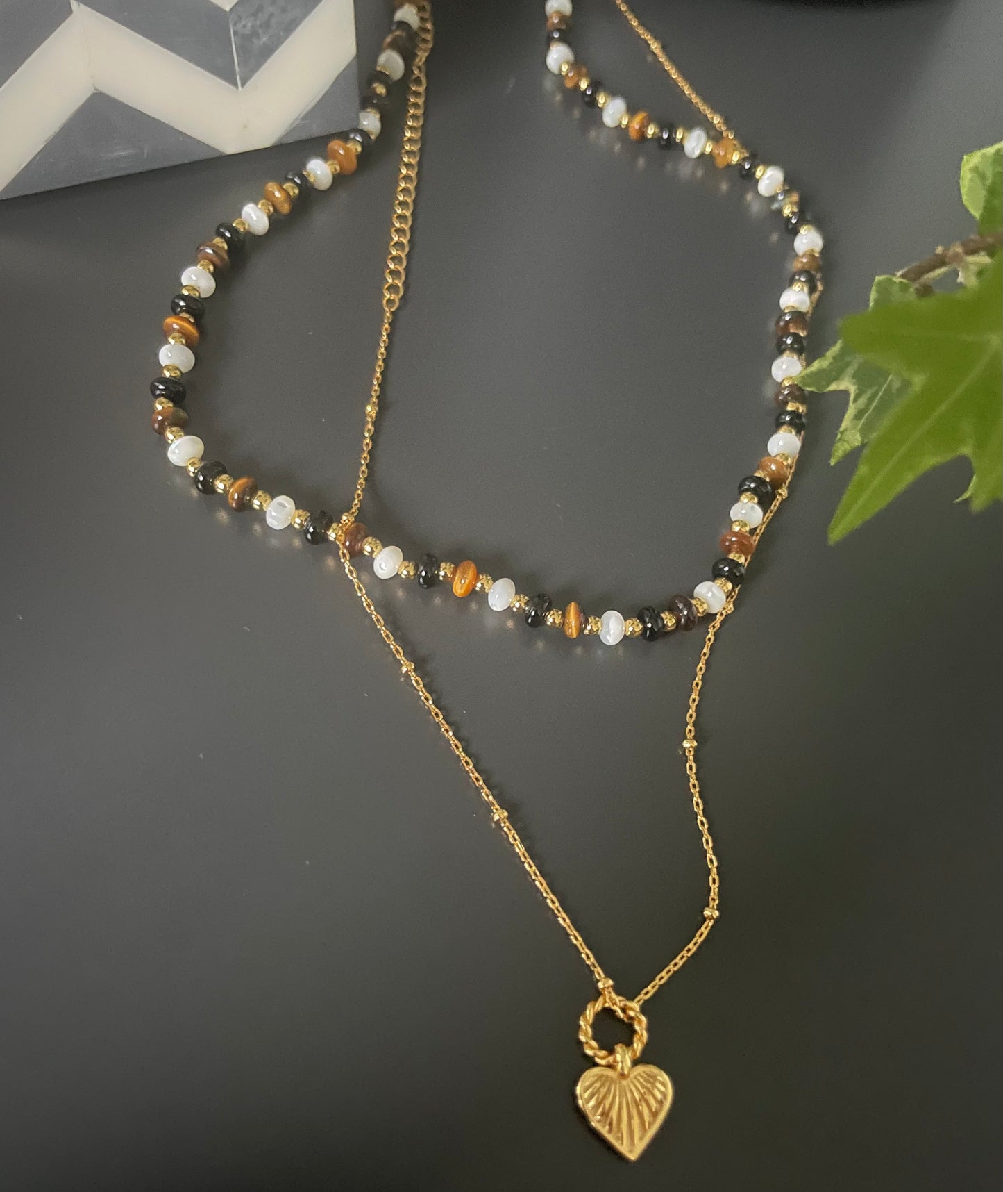 Tigers eye beaded necklace 57