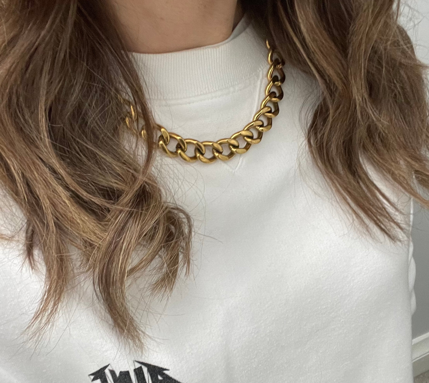 Missy curb chain gold 38