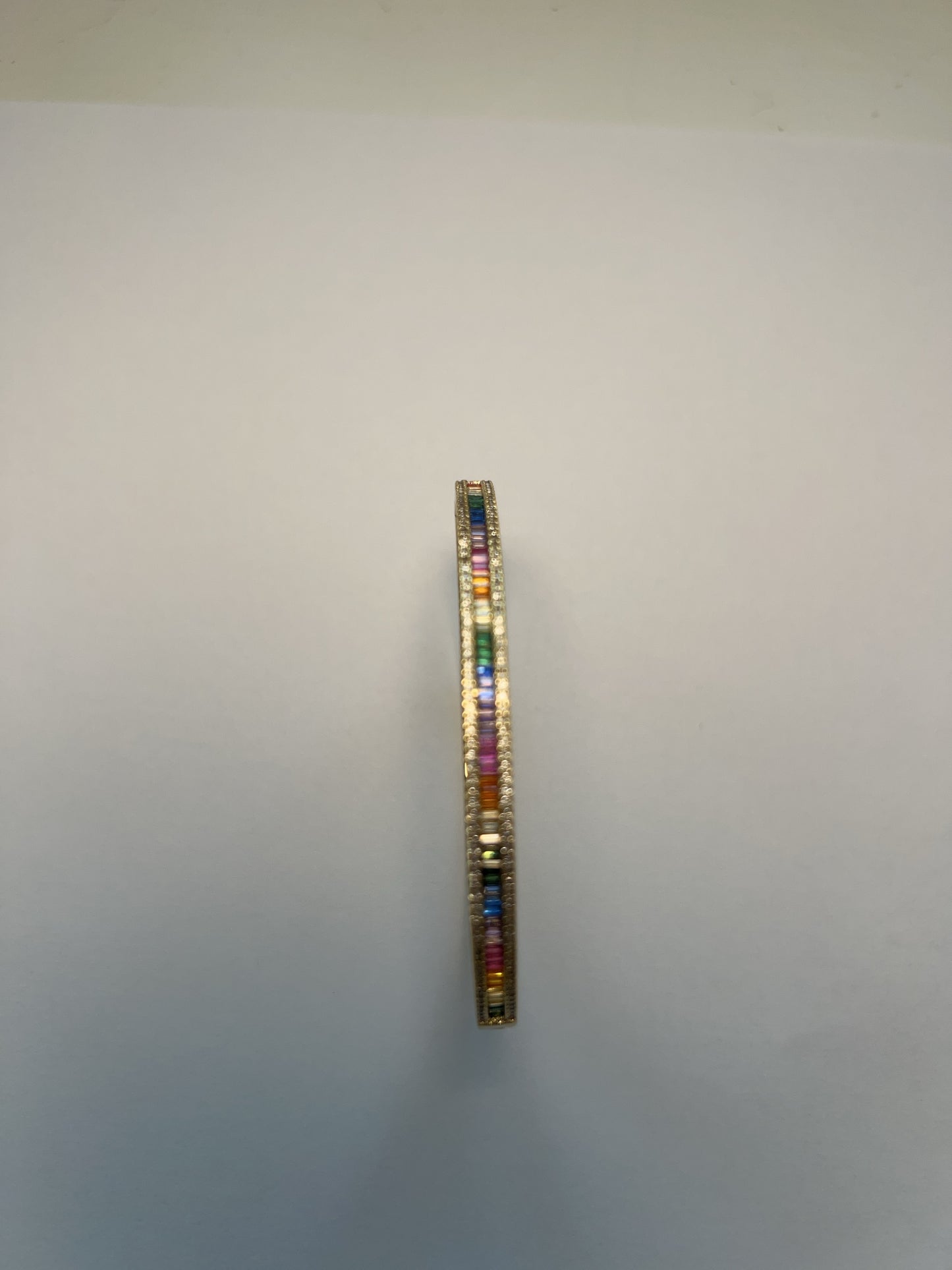 Multicoloured gold plated bangle