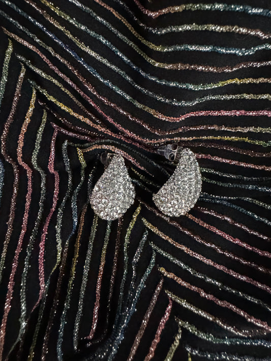 Diamanté chunky statement earring 98