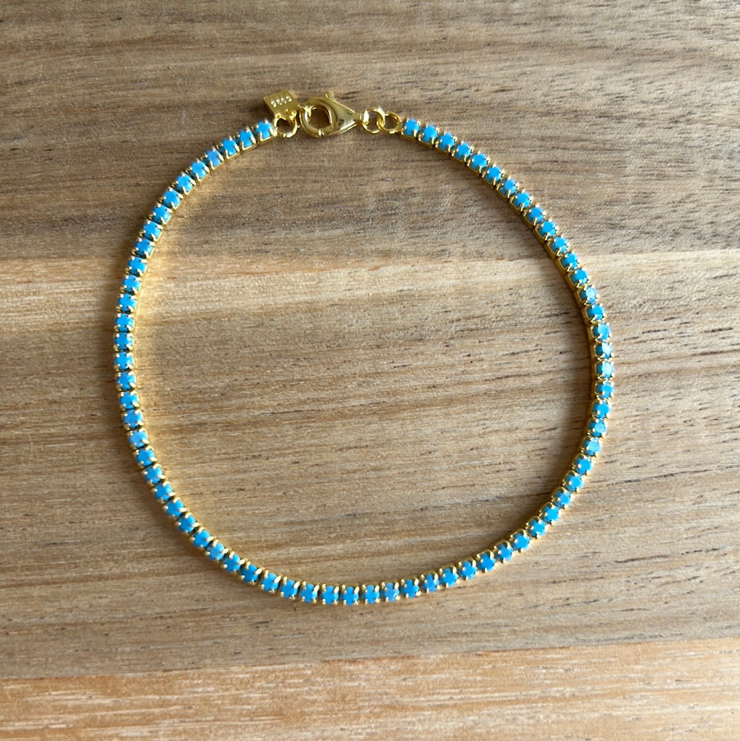 Turquoise tennis bracelet