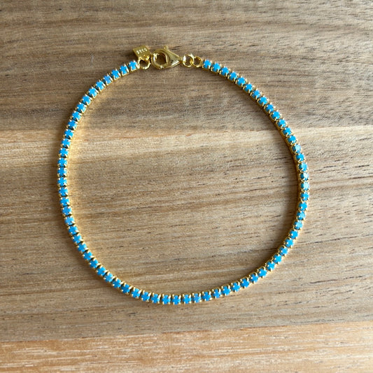 Turquoise tennis bracelet