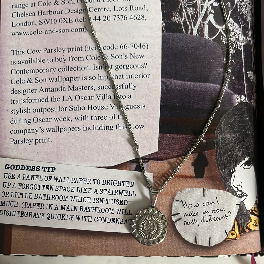 Silver Aztec necklace 48