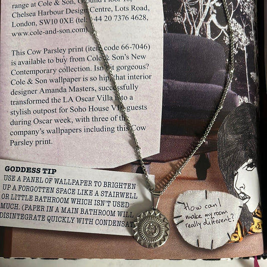 Silver Aztec necklace 48