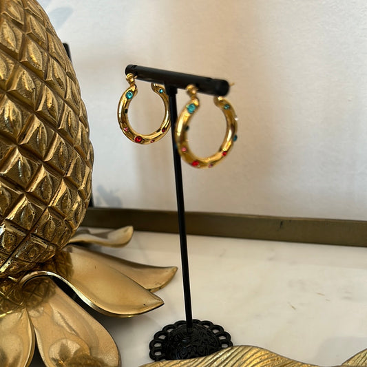 Slim multicoloured hoop 53