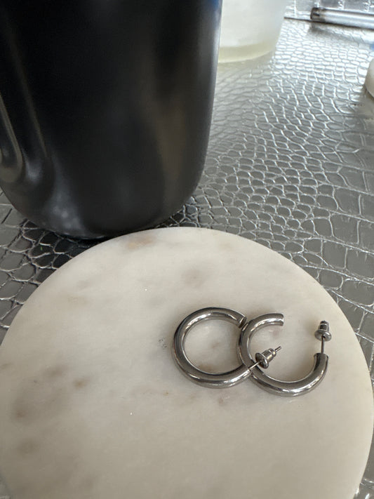 A80 small silver hoop