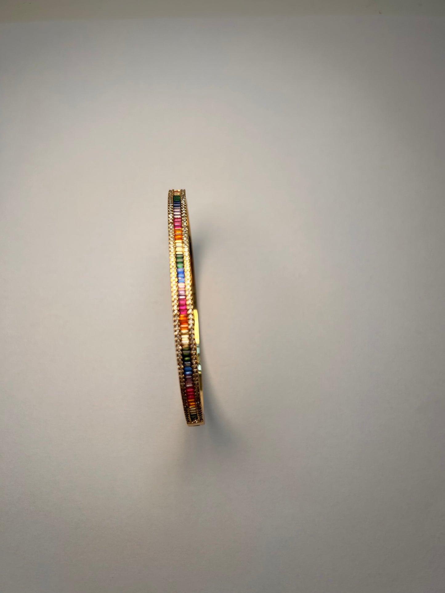 Multicoloured gold plated bangle