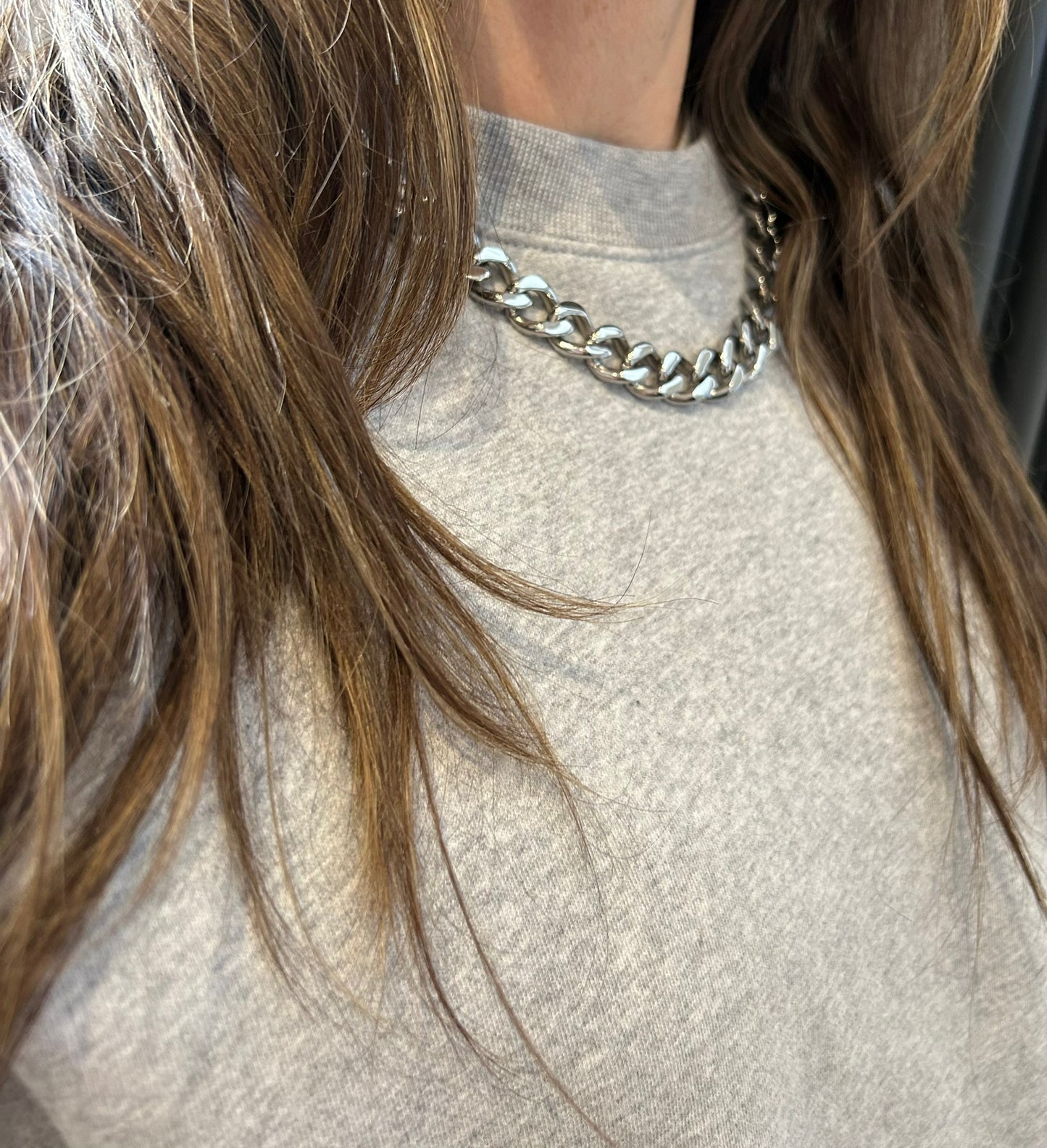 Missy curb chain silver 39