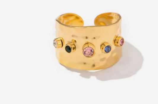Gold ring with stones 26