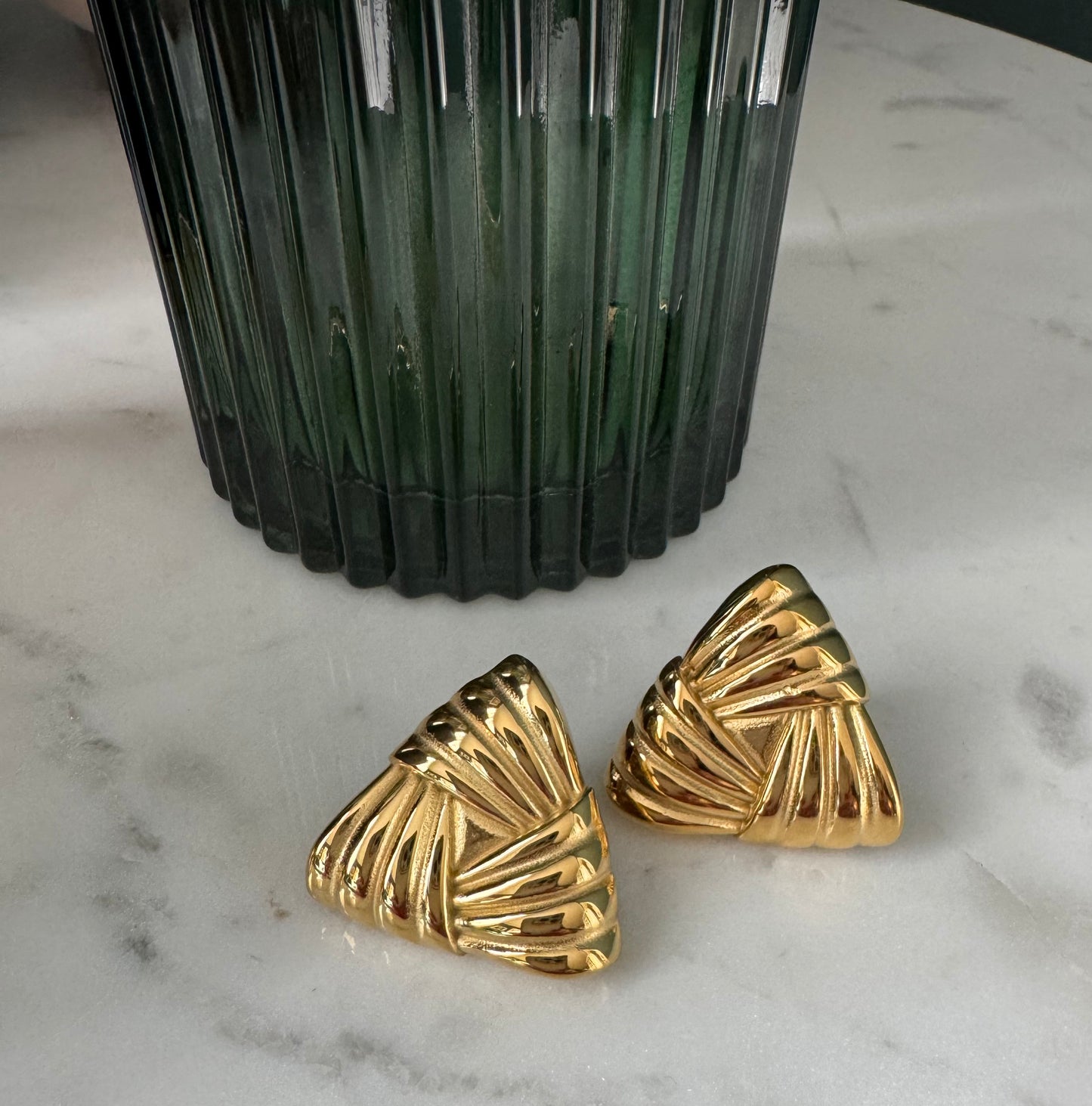 Triangle statement earrings A48