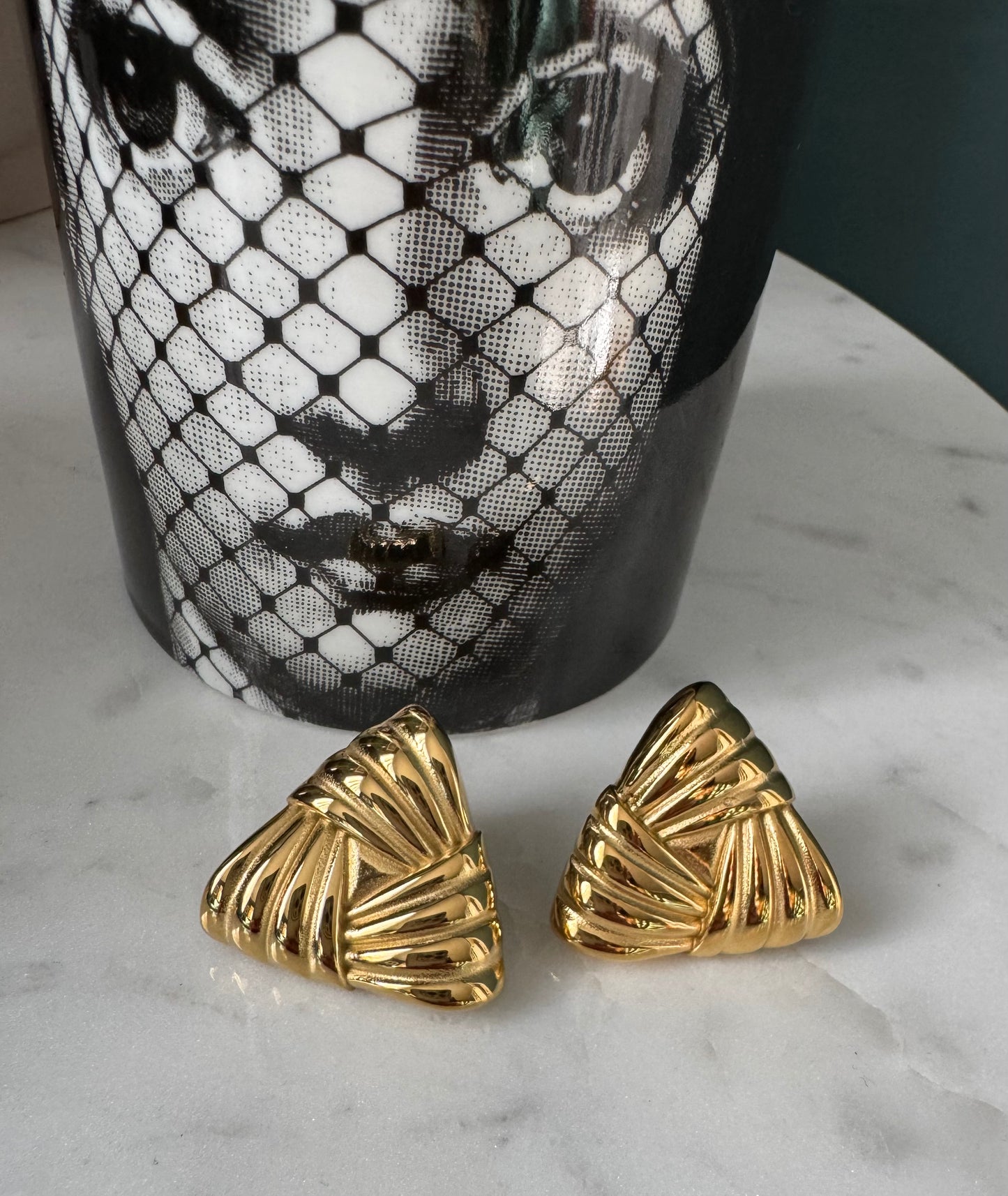 Triangle statement earrings A48