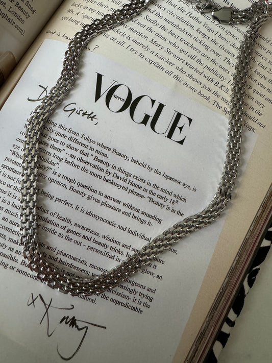 Silver woven necklace 99