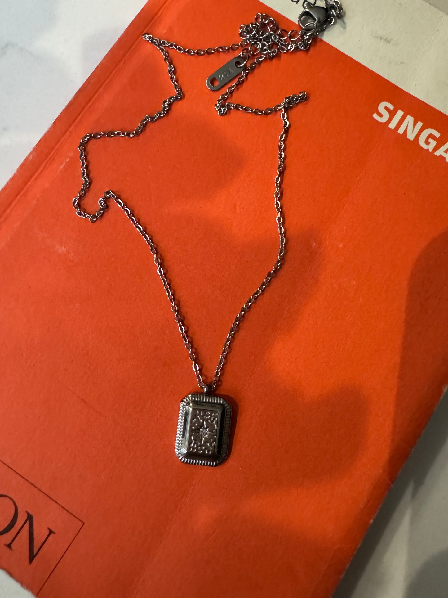 Rectangle pendant silver A10
