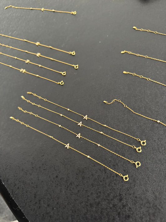 Initial diamond bracelet