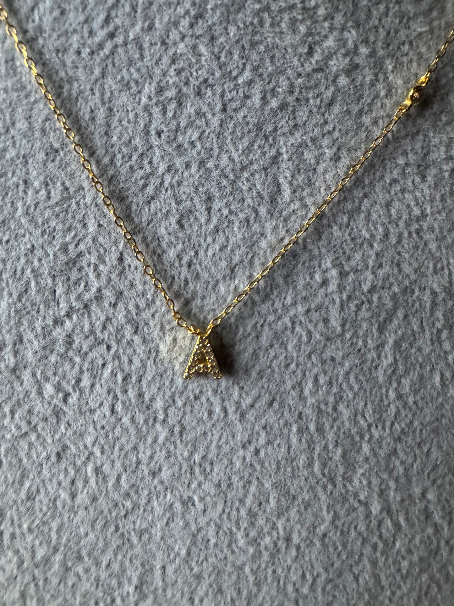 Diamond initial necklace A24