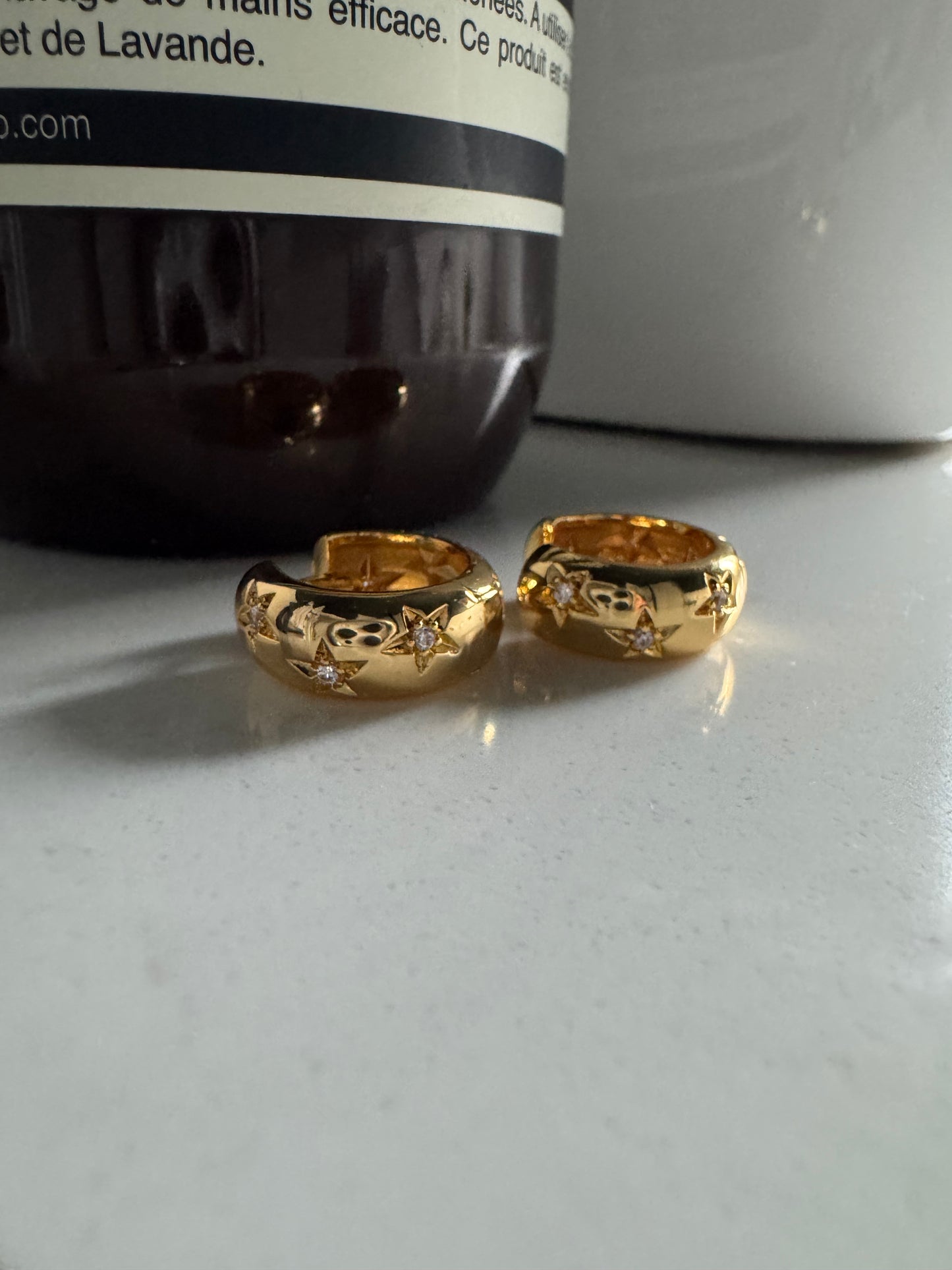 Gold / Silver chunky chubby hoops  A38