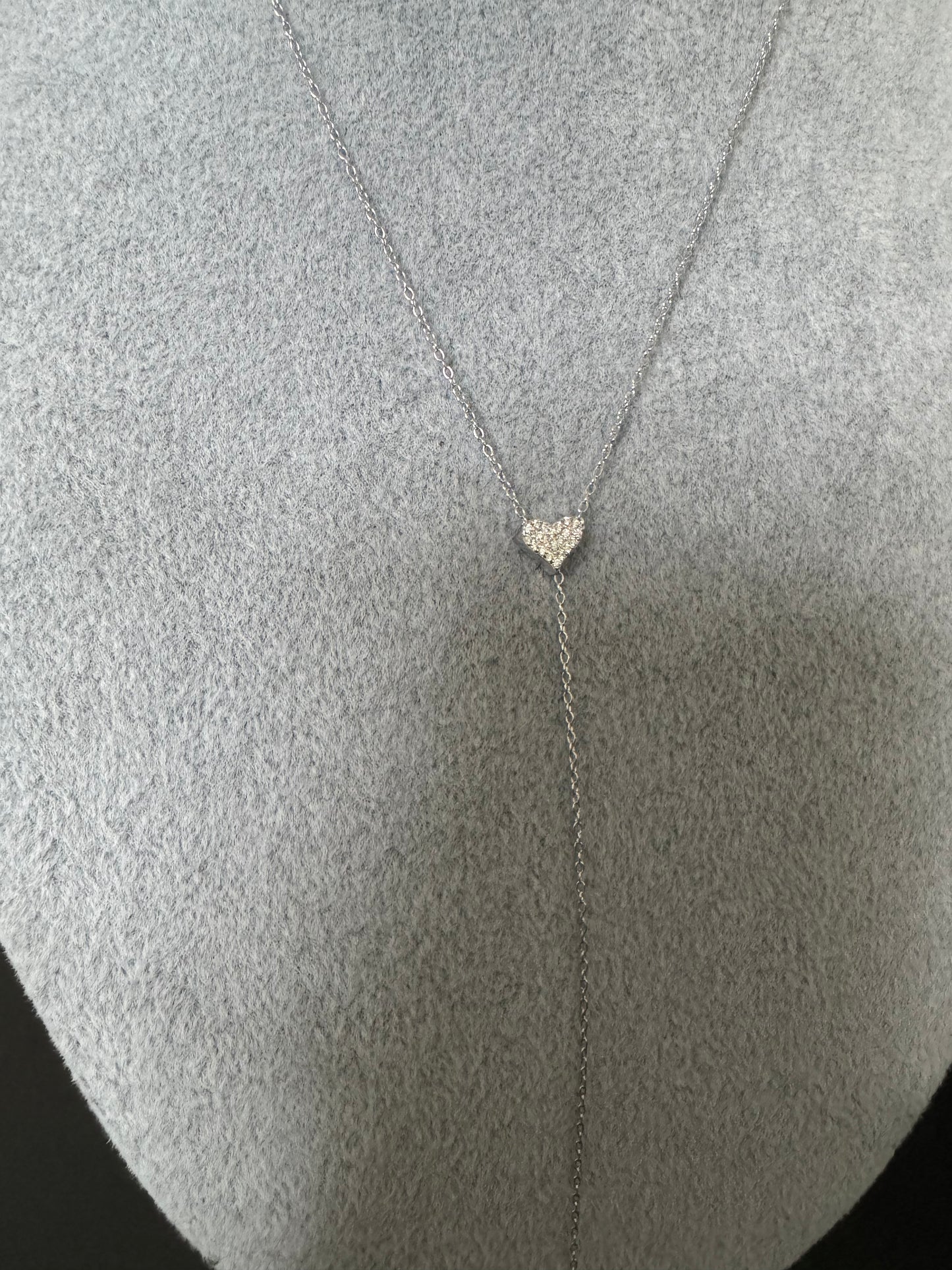 Heart lariat necklace A41