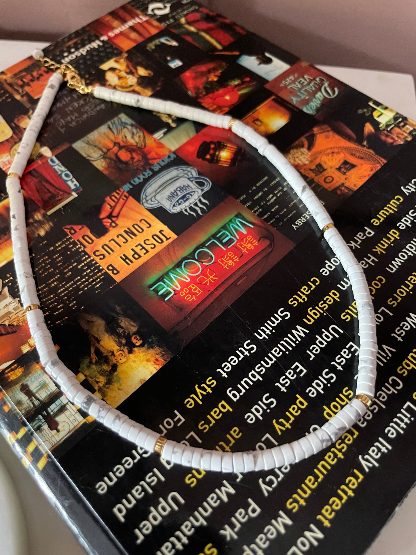 White beaded necklace 62