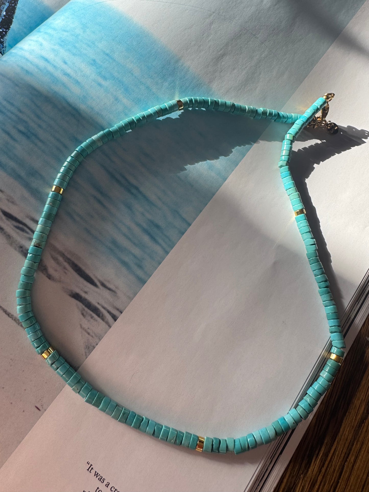 Turquoise beaded necklace B2