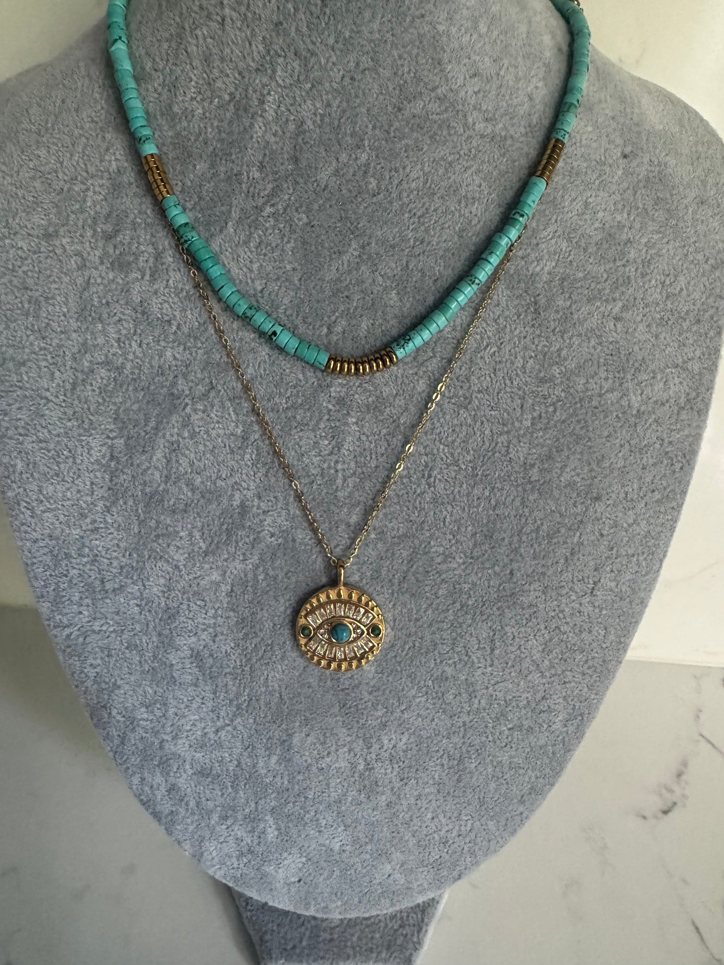 Evil eye necklace B39