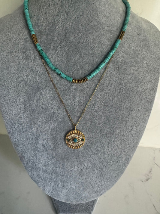 Evil eye necklace B39